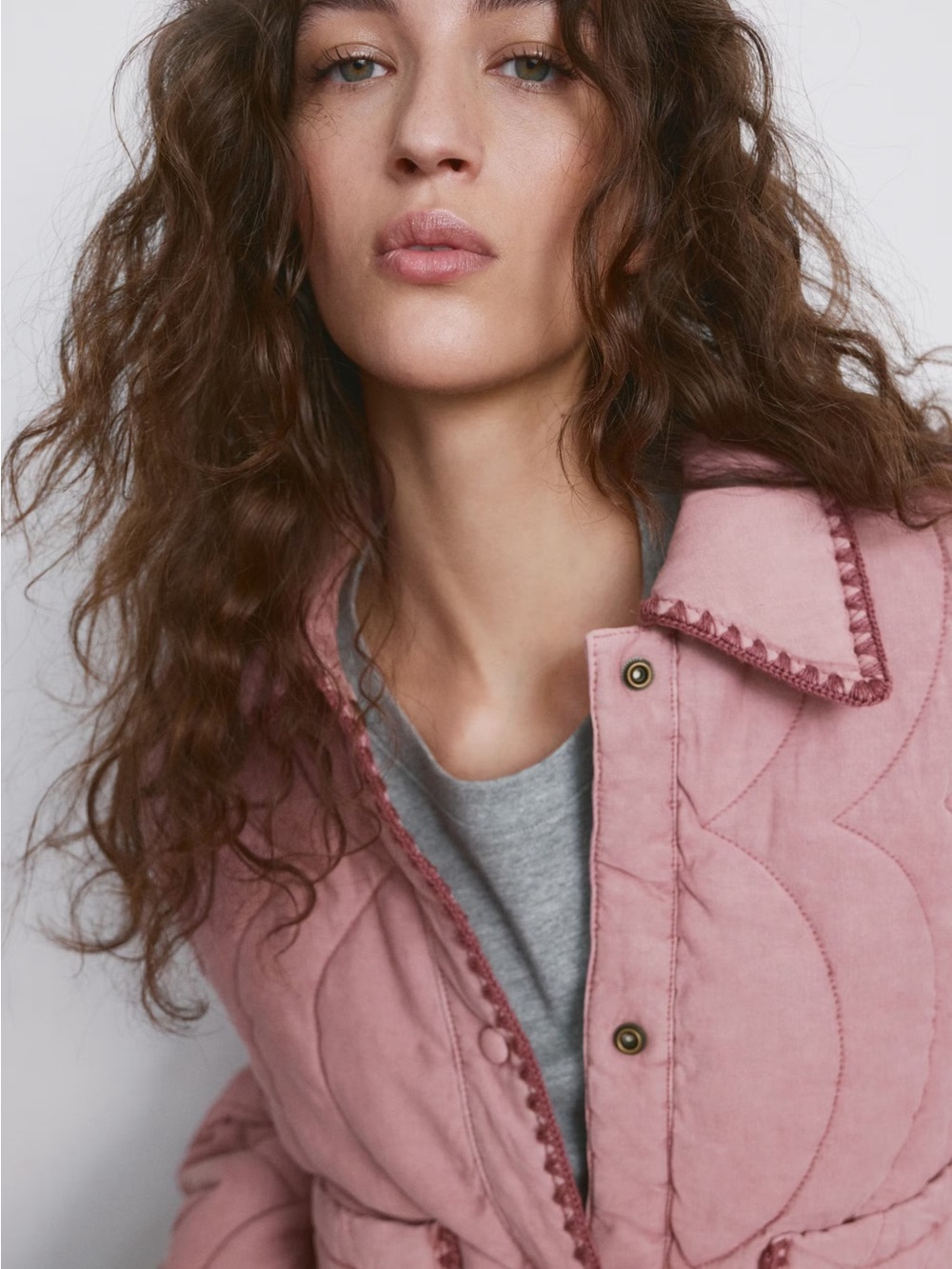 NWT MANGO QUILTED JACKET WITH CONTRASTING TRIM - Picture 4 of 10